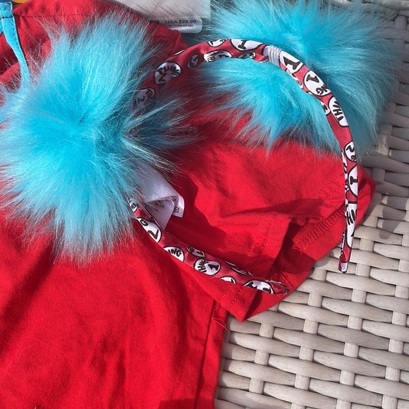 NEW-Adult Dr. .Seuss Thing 1 and Thing 2 Costume Kit  Size M - Picture 9 of 13